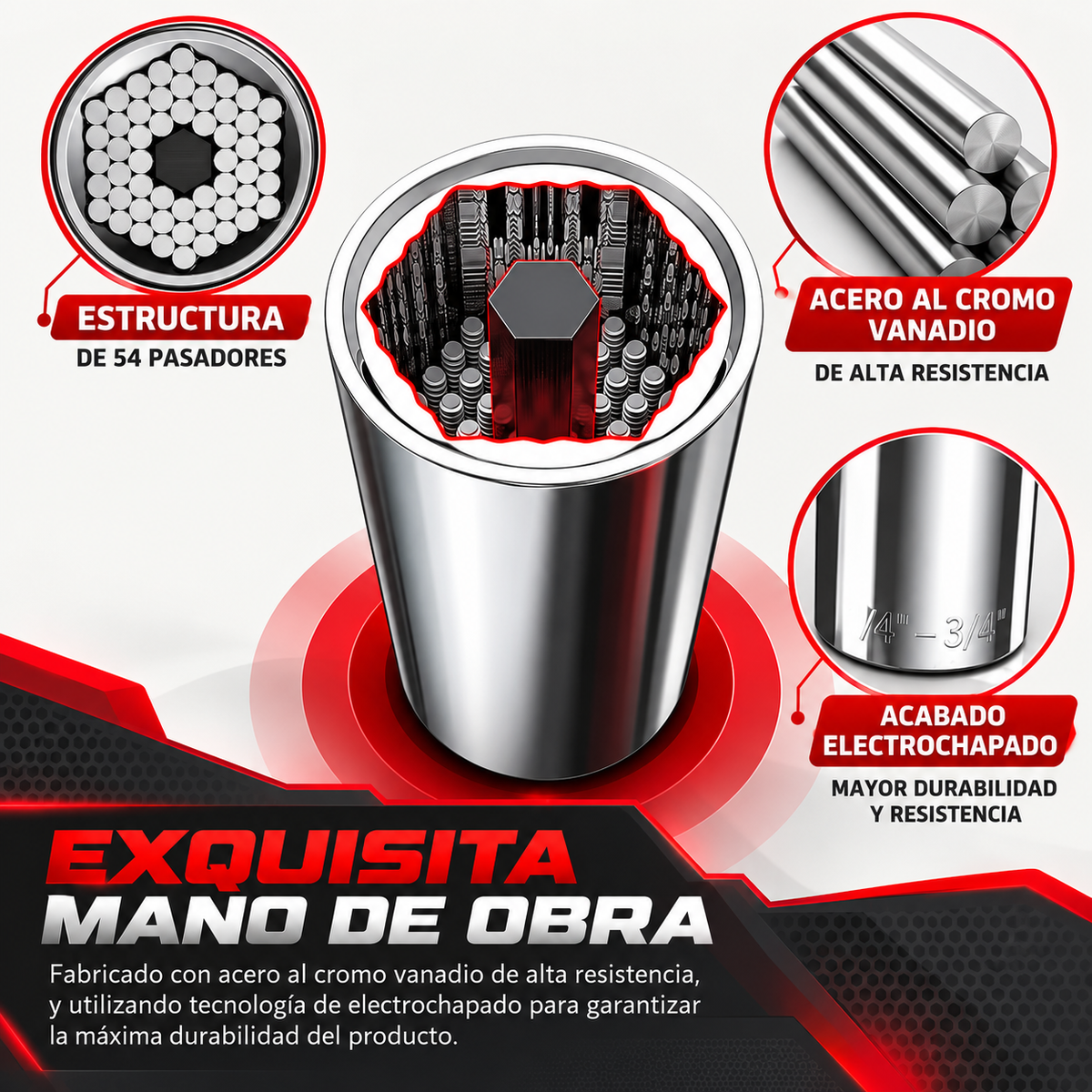 PreciseGRIP | Llave de tubo multifuncional